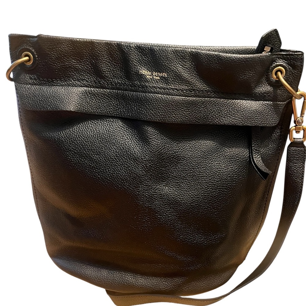 Henri Bendel Black Leather Hobo Bag